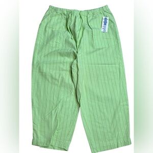 Mountain Lake‎ Women's Capri Size L Color Green 100% Cotton